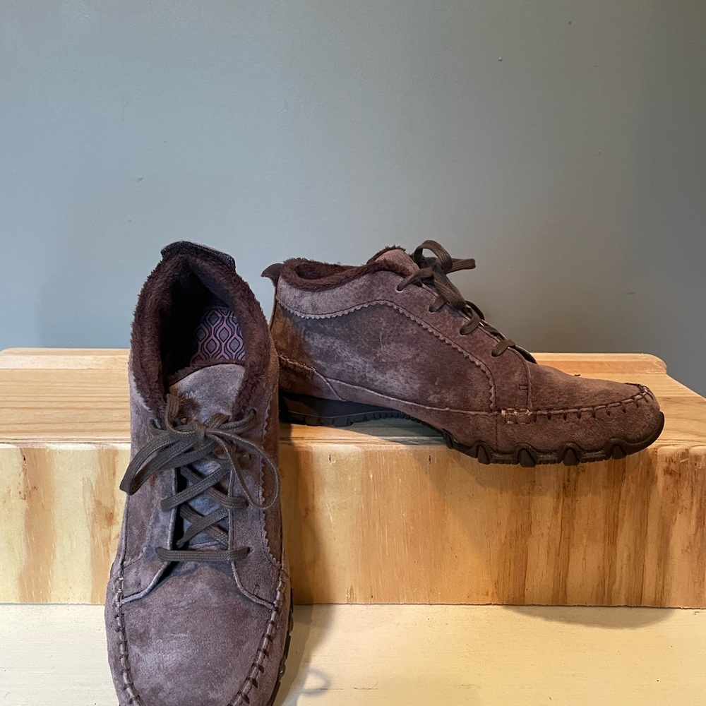 Skechers Ladies Suede Boots - Dark Brown - Picture 5 of 5